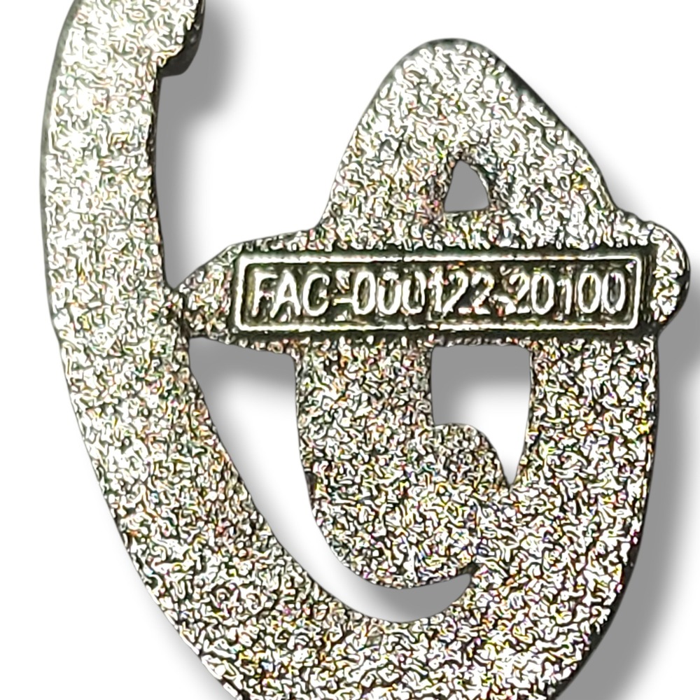 Disney Pin Imagination Key Floral Engraved Silver Tone OS - Picture 5 of 5